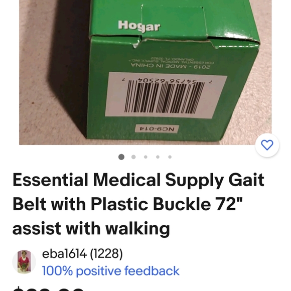 Everyday EssentialsMedical SupplyGait Belt with Plastic Buckle72 In length - Picture 3 of 9